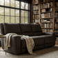 Levoluxe Sofa Odessa 92" Power Reclining 3 Seater Sofa with Power Headrests in Tex Grey Leather Match