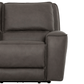 Levoluxe Sofa Odessa 92" Power Reclining 3 Seater Sofa with Power Headrests in Tex Grey Leather Match