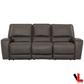 Levoluxe Sofa Odessa 92" Power Reclining 3 Seater Sofa with Power Headrests in Tex Grey Leather Match