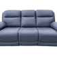 Levoluxe Sofa Regent 83" Jaxxon Blue Power Reclining 3 Seater Sofa with Power Headrests