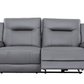 Levoluxe Sofa Set Avante 2 Piece Power Reclining Sofa and Loveseat in Jaxxon Steel
