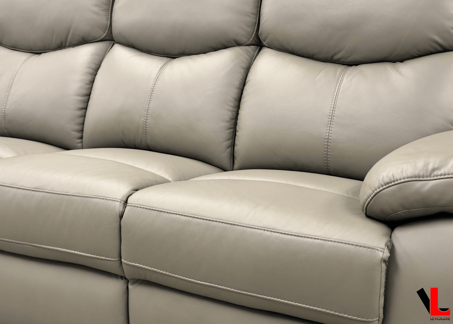 Levoluxe Sofa Set Aveon 3 Piece Pillow Top Arm Reclining Sofa, Loveseat and Chair Set in Leather Match - Available in 2 Colours
