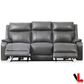 Levoluxe Sofa Set Brindle 2 Piece Power Reclining Sofa and Loveseat Set in Charcoal Leather Match