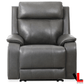 Levoluxe Sofa Set Brindle 3 Piece Power Reclining Sofa, Loveseat and Chair Set in Charcoal Leather Match