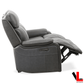 Levoluxe Sofa Set Brindle 3 Piece Power Reclining Sofa, Loveseat and Chair Set in Charcoal Leather Match