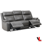 Levoluxe Sofa Set Brindle 3 Piece Power Reclining Sofa, Loveseat and Chair Set in Charcoal Leather Match