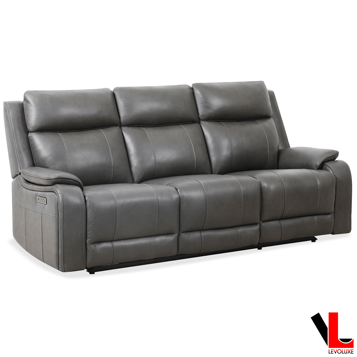 Levoluxe Brindle 3 Piece Leather Match Power Reclining Sofa, Loveseat and Chair Set, image 6