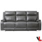 Levoluxe Sofa Set Brindle 3 Piece Power Reclining Sofa, Loveseat and Chair Set in Charcoal Leather Match