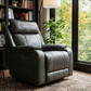 Levoluxe Sofa Set Brindle 3 Piece Power Reclining Sofa, Loveseat and Chair Set in Charcoal Leather Match