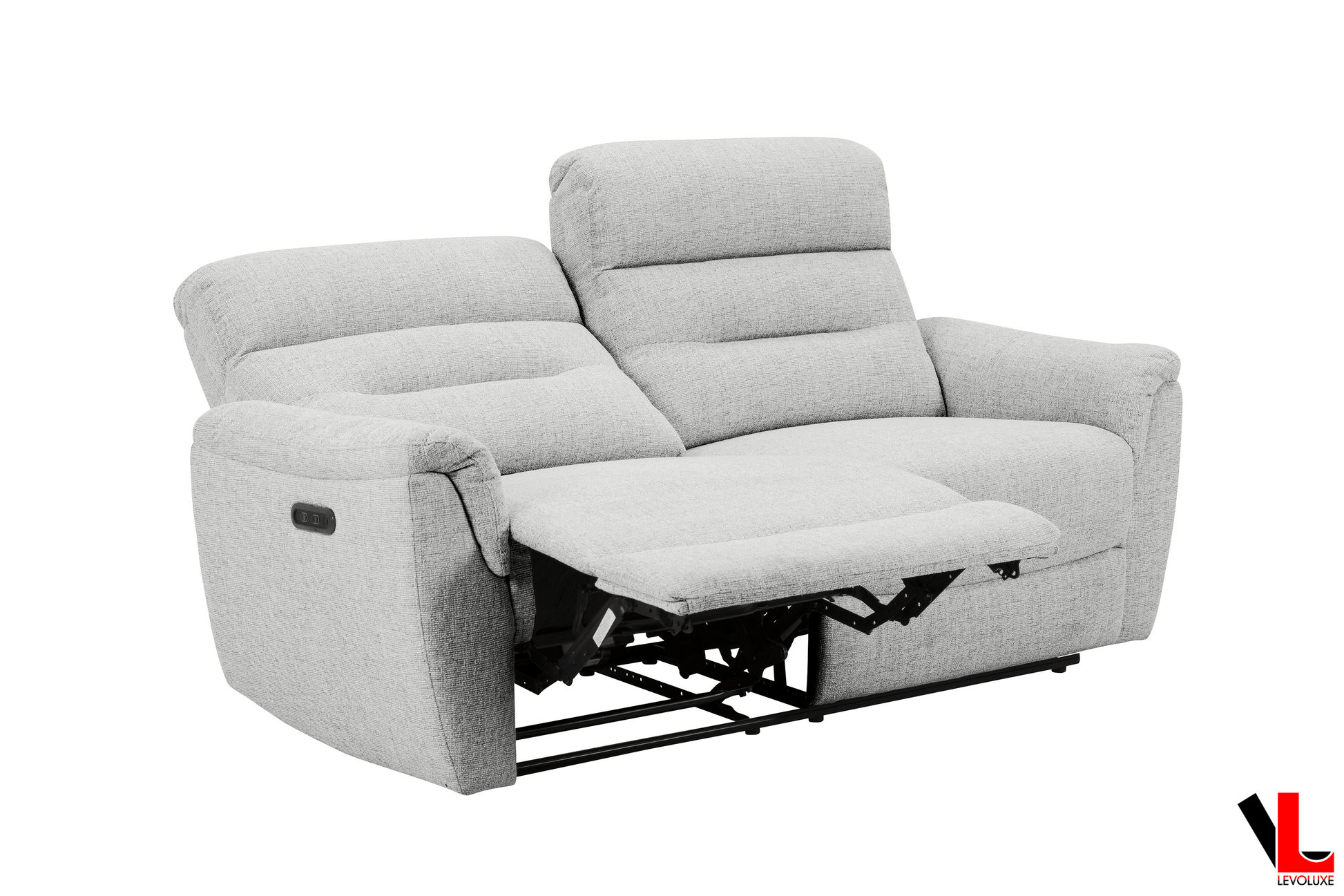 Levoluxe Sofa Set Cain 2 Piece Power Reclining Sofa and Loveseat Set in Weave Fabric - Available in 2 Colours
