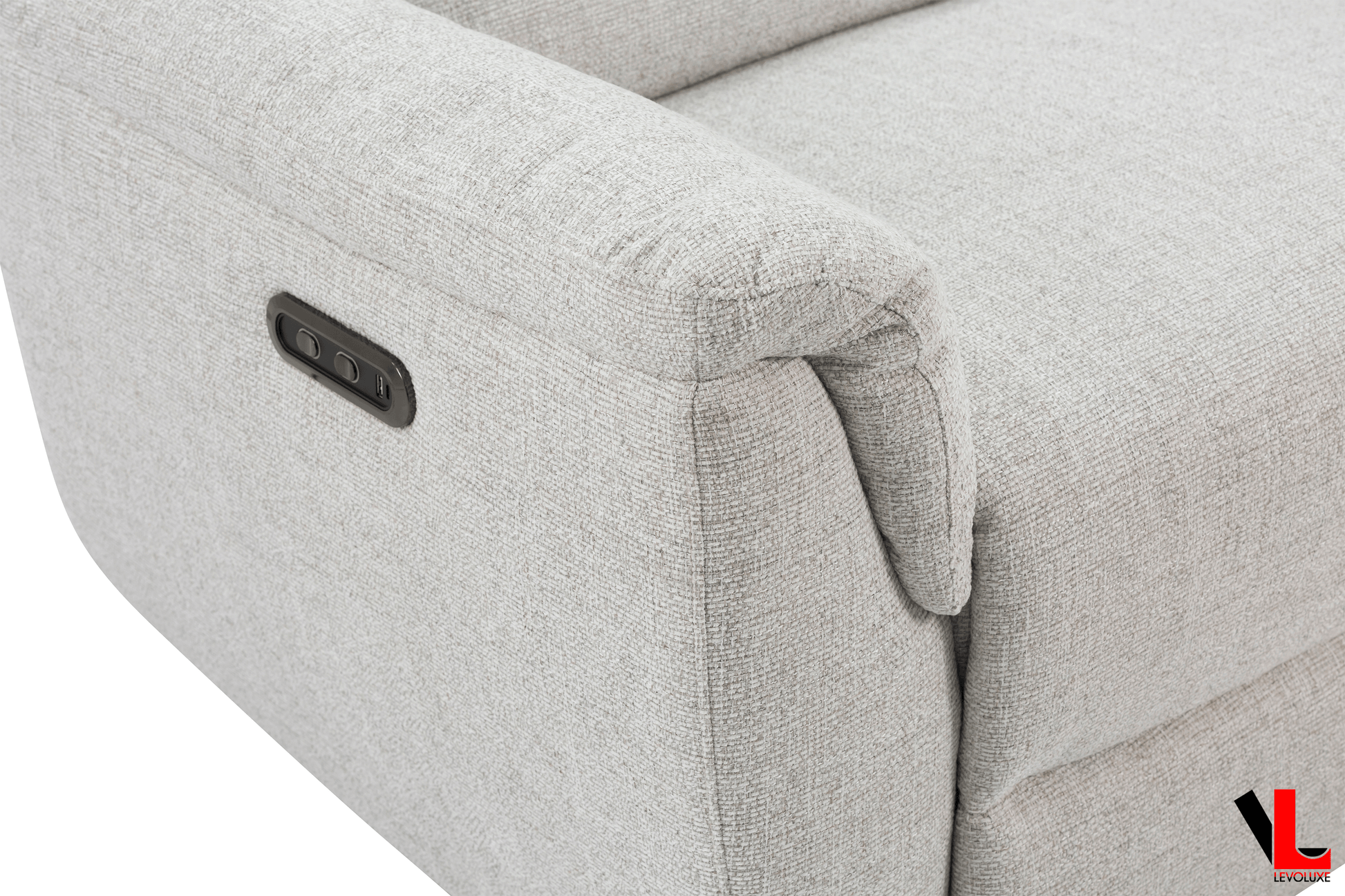 Levoluxe Sofa Set Cain 2 Piece Power Reclining Sofa and Loveseat Set in Weave Fabric - Available in 2 Colours