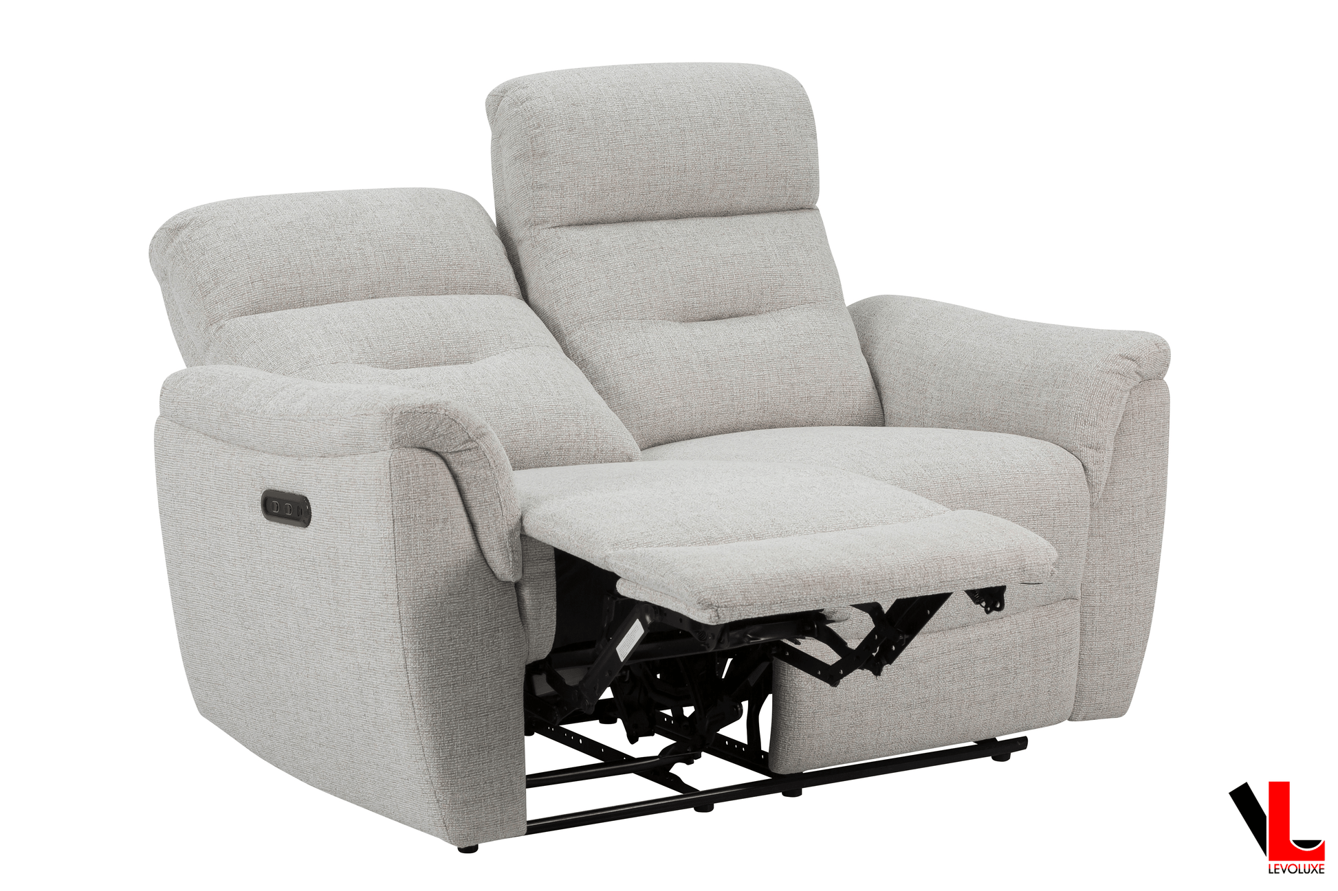 Levoluxe Sofa Set Cain 2 Piece Power Reclining Sofa and Loveseat Set in Weave Fabric - Available in 2 Colours