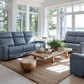 Levoluxe Sofa Set Cavron 2 Piece Power Reclining Sofa and Loveseat Set with Power Headrests in Leather Match - Available in 2 Colours