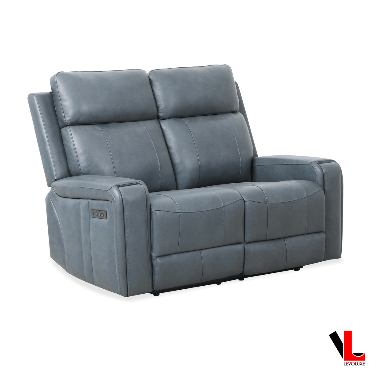 Levoluxe Sofa Set Cavron 2 Piece Power Reclining Sofa and Loveseat Set with Power Headrests in Leather Match - Available in 2 Colours