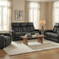 Levoluxe Sofa Set Colton 3 Piece Power Reclining Sofa, Loveseat and Chair Set with Power Headrest, Cupholders and Storage in Black Leather Match