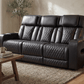 Levoluxe Colton 3 Piece Power Reclining Sofa, Loveseat and Chair Set with Power Headrest, Cupholders and Storage in Black Leather Match, image 3