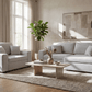 Levoluxe Sofa Set Galveston 2 Piece Power Sliding Sofa and Chair Set in Chelsea Arctic