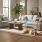 Levoluxe Sofa Set Galveston 2 Piece Power Sliding Sofa and Chair Set in Chelsea Arctic