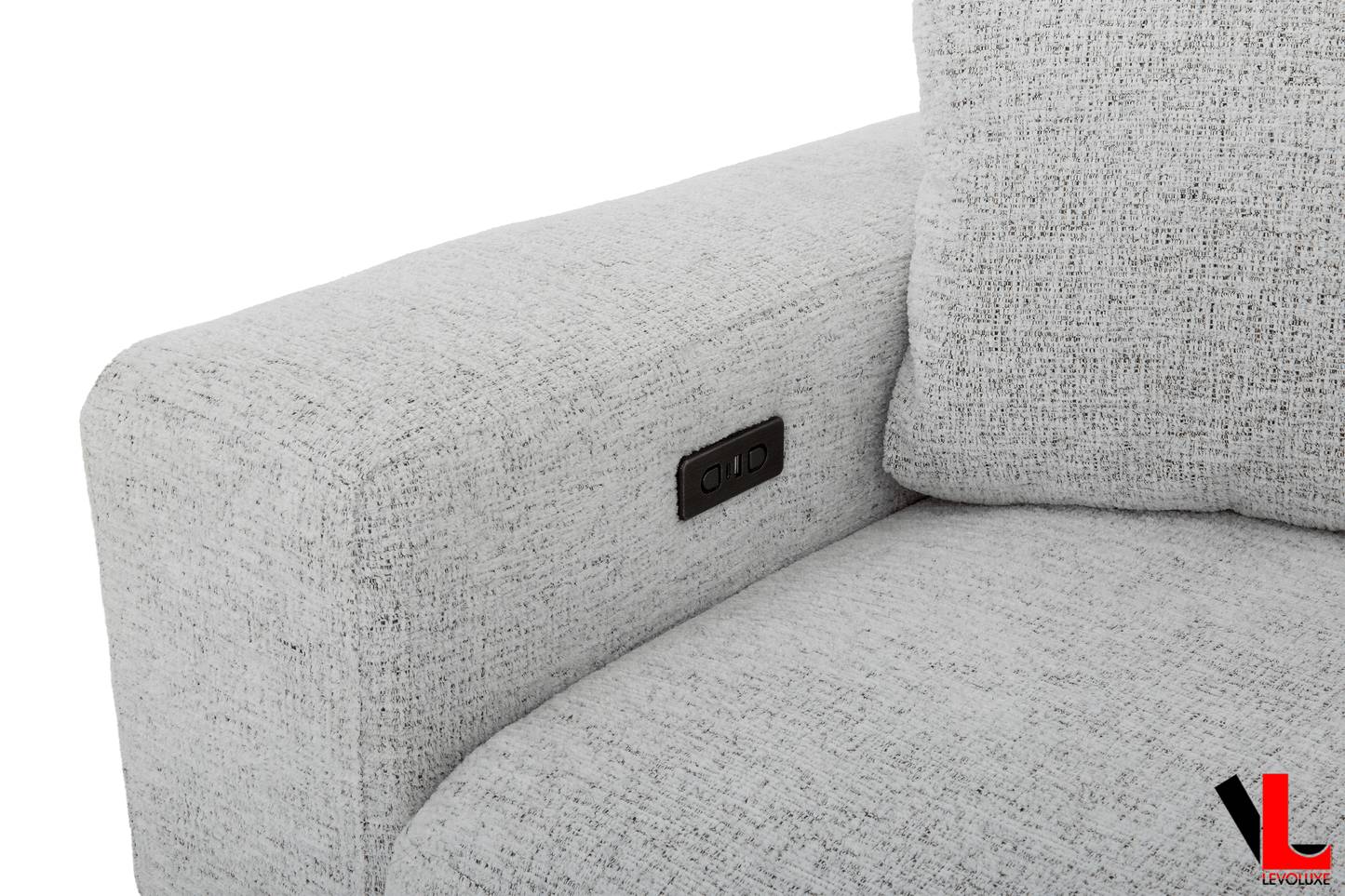 Levoluxe Sofa Set Galveston 2 Piece Power Sliding Sofa and Chair Set in Chelsea Arctic