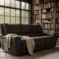 Levoluxe Sofa Set Odessa 2 Piece Power Reclining Sofa and Loveseat Set in Tex Grey Leather Match