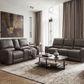 Levoluxe Sofa Set Odessa 2 Piece Power Reclining Sofa and Loveseat Set in Tex Grey Leather Match