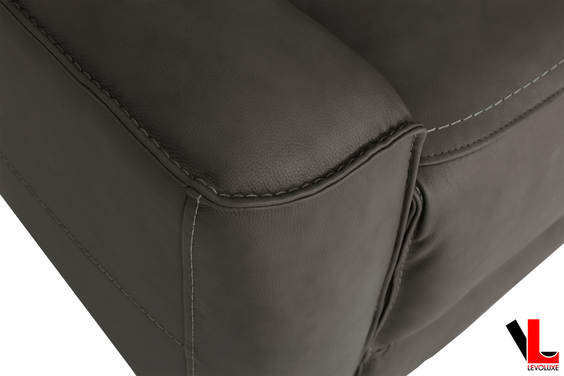 Levoluxe Sofa Set Odessa 2 Piece Power Reclining Sofa and Loveseat Set in Tex Grey Leather Match