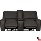 Levoluxe Sofa Set Odessa 2 Piece Power Reclining Sofa and Loveseat Set in Tex Grey Leather Match