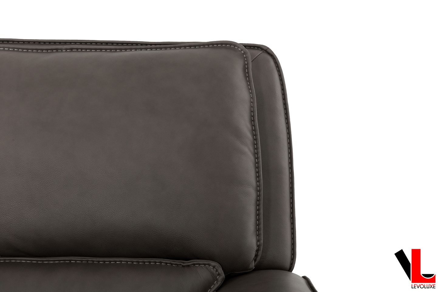 Levoluxe Sofa Set Odessa 3 Piece Power Reclining Sofa, Loveseat and Chair Set in Tex Grey Leather Match