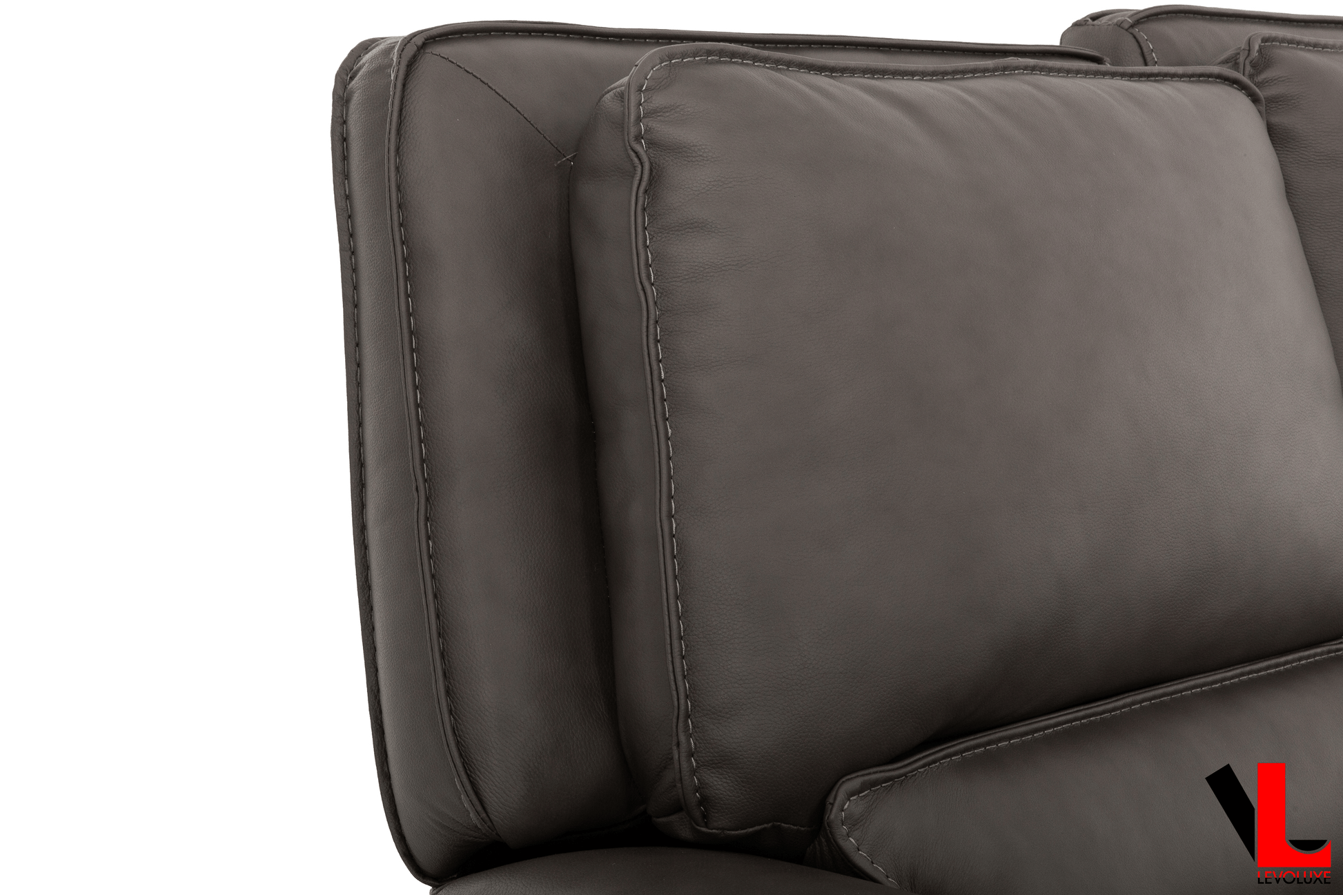 Levoluxe Sofa Set Odessa 3 Piece Power Reclining Sofa, Loveseat and Chair Set in Tex Grey Leather Match