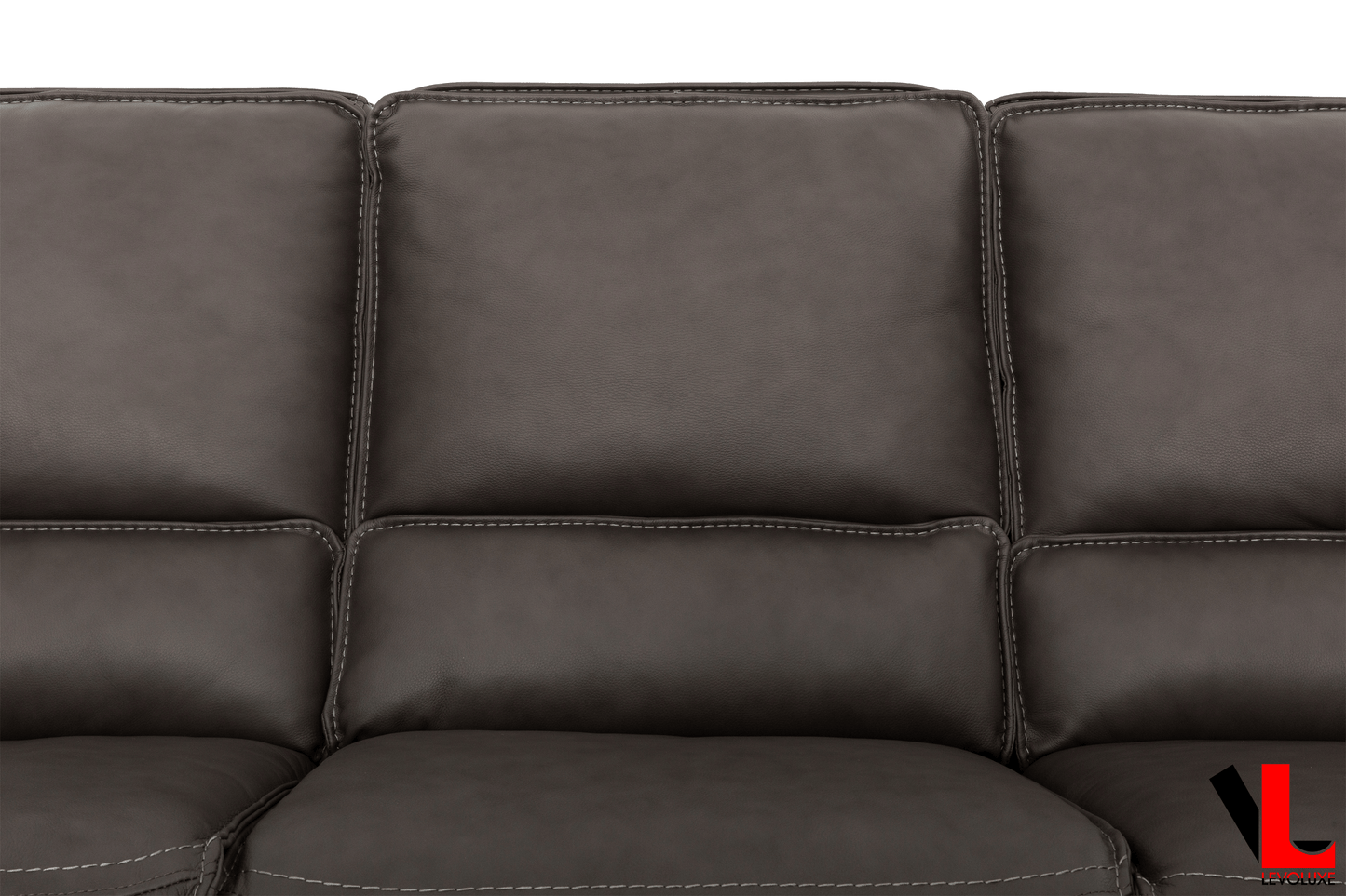 Levoluxe Sofa Set Odessa 3 Piece Power Reclining Sofa, Loveseat and Chair Set in Tex Grey Leather Match