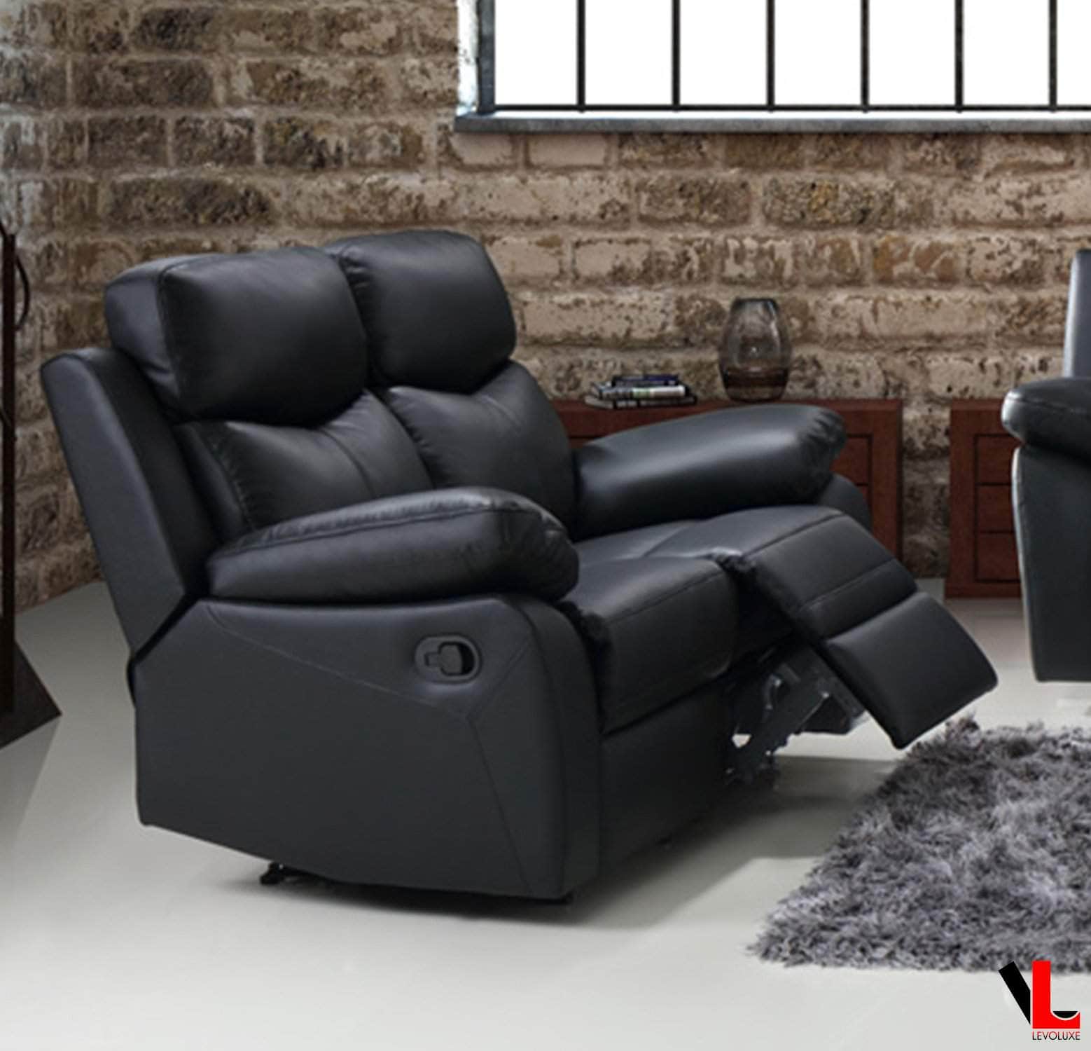Levoluxe Aveon 62" Pillow Top Arm Reclining Loveseat in Leather Match, image 1