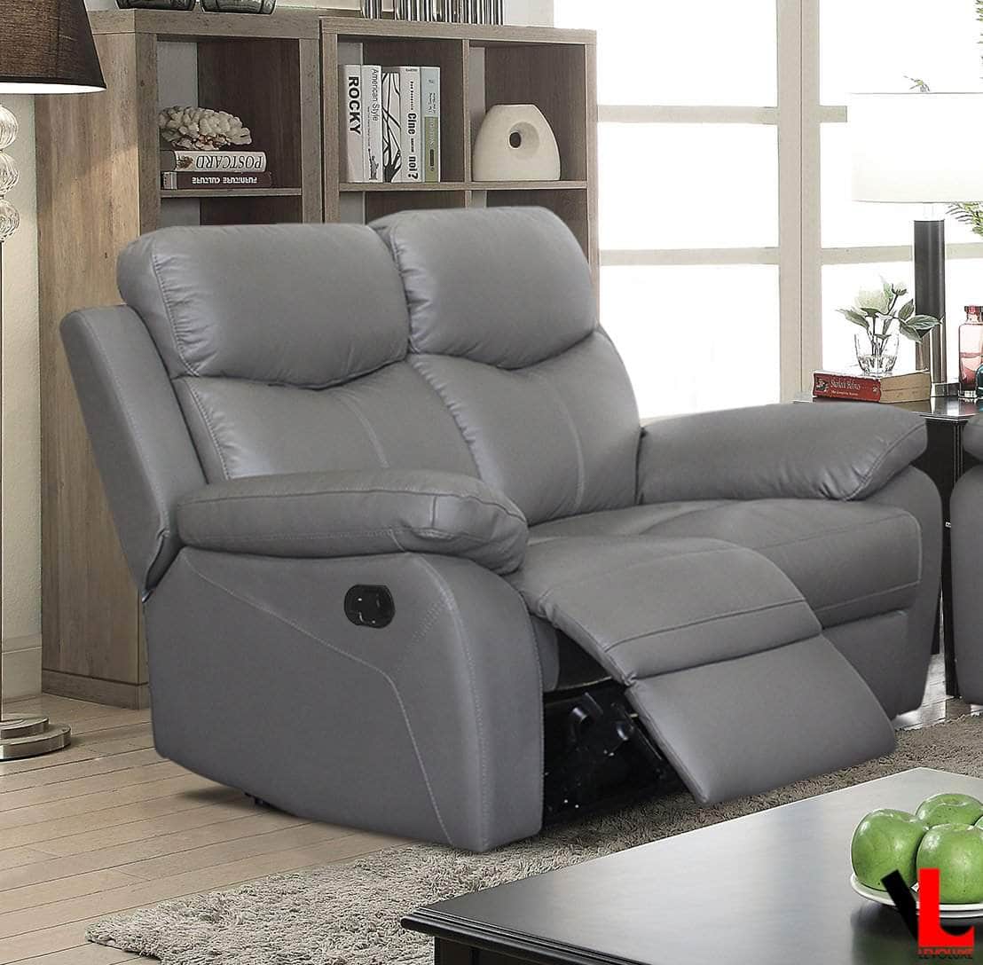 Levoluxe Aveon 62" Pillow Top Arm Reclining Loveseat in Leather Match, image 4