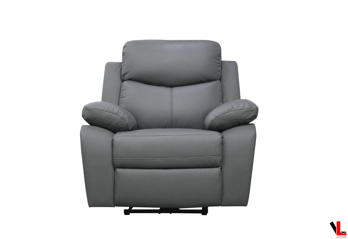 Levoluxe Chair Grey Aveon 38.5" Pillow Top Arm Reclining Chair in Leather Match - Available in 2 Colours