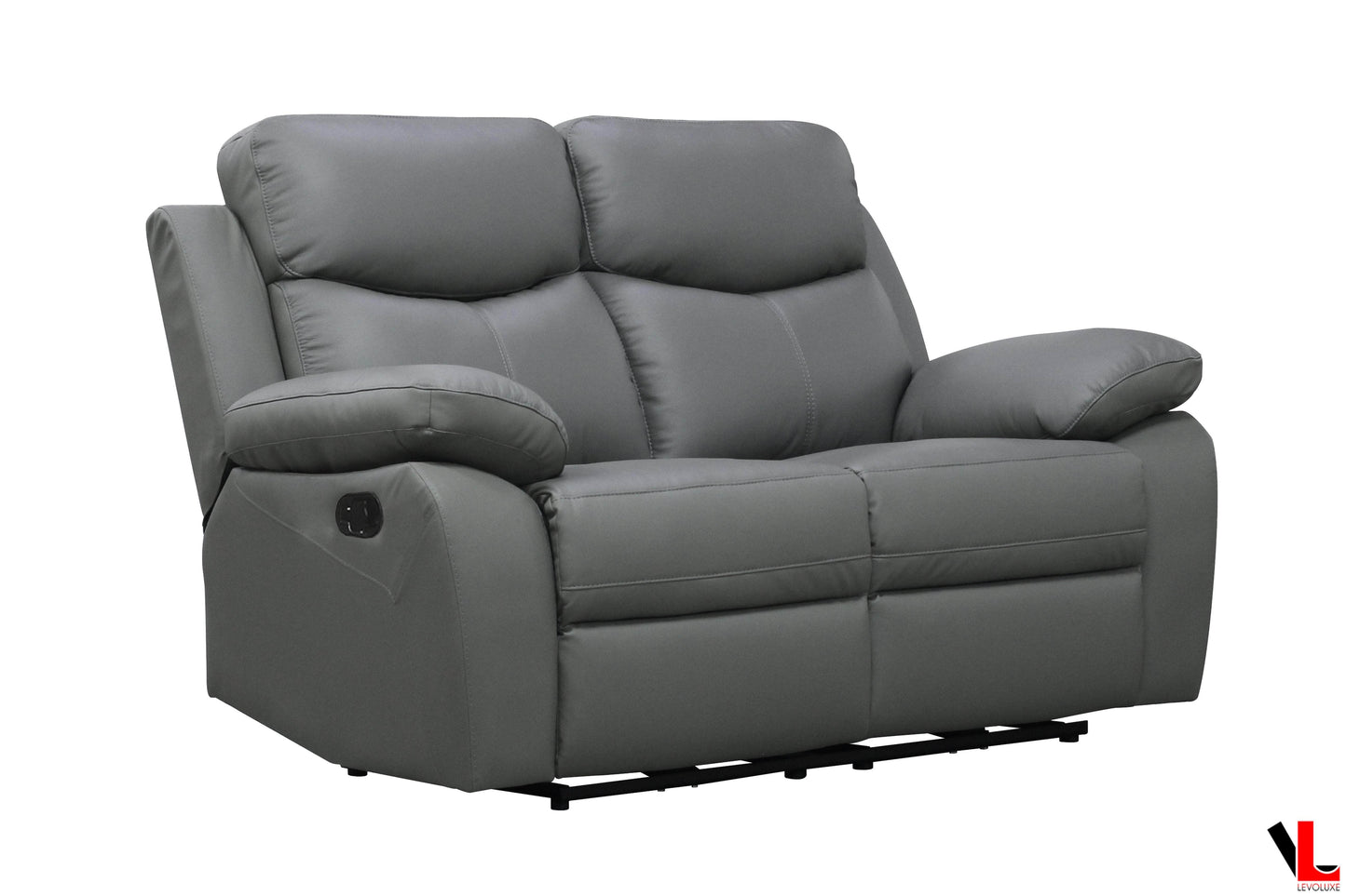 Levoluxe Loveseat Aveon 62" Pillow Top Arm Reclining Loveseat in Leather Match - Available in 2 Colours