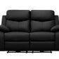 Levoluxe Loveseat Black Aveon 62" Pillow Top Arm Reclining Loveseat in Leather Match - Available in 2 Colours