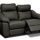 Levoluxe Loveseat Maverick 64.5" Power Reclining Loveseat with Power Headrest in Dark Chocolate Leather Match