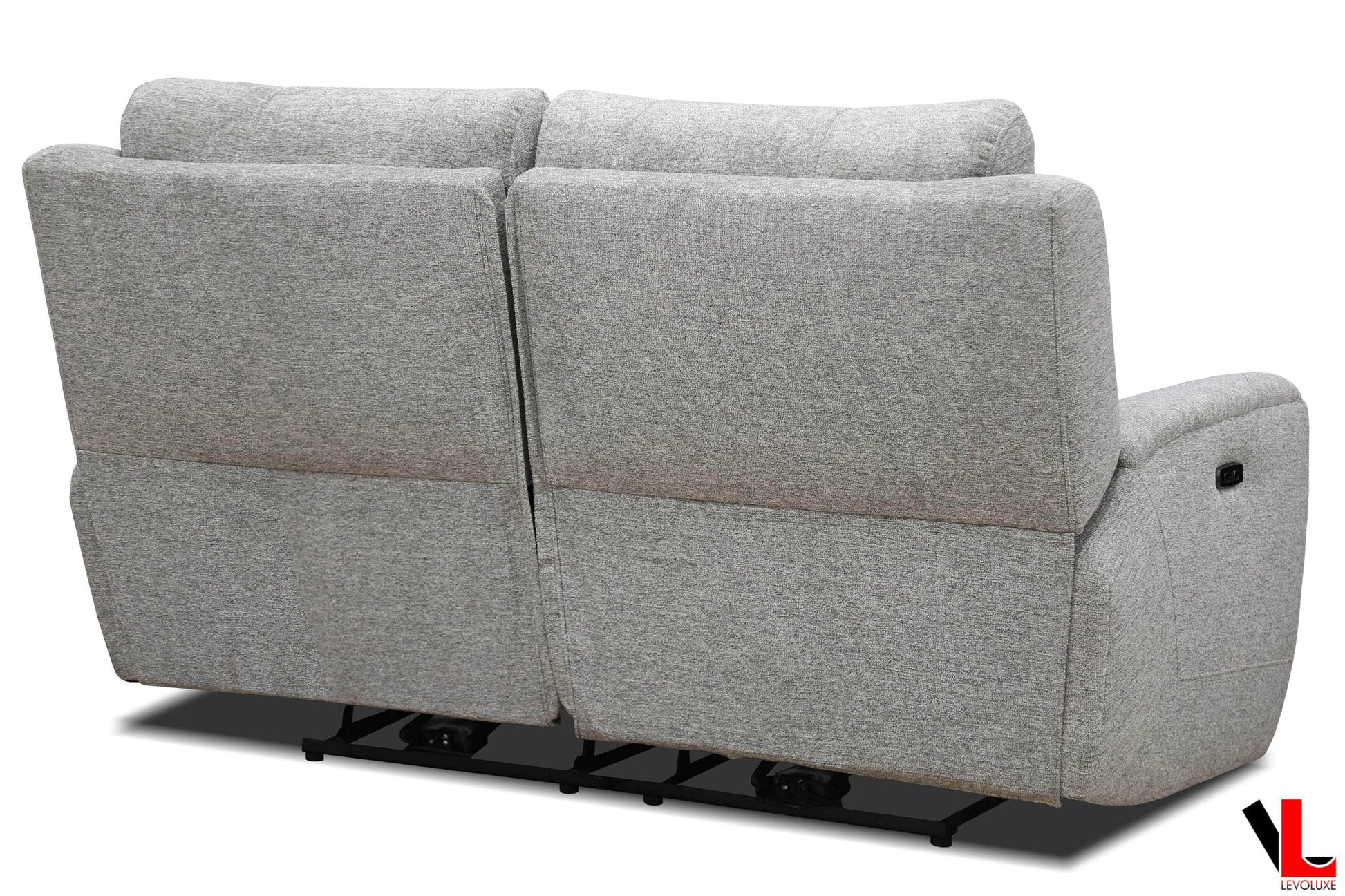 Levoluxe Loveseat Sentinel 65" Power Reclining Loveseat with Power Headrest in Tweed Ash Fabric