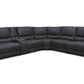 Levoluxe Sectional Atlas Corner Sectional Sofa with Console and Power Recliners in Kori Piompo Fabric