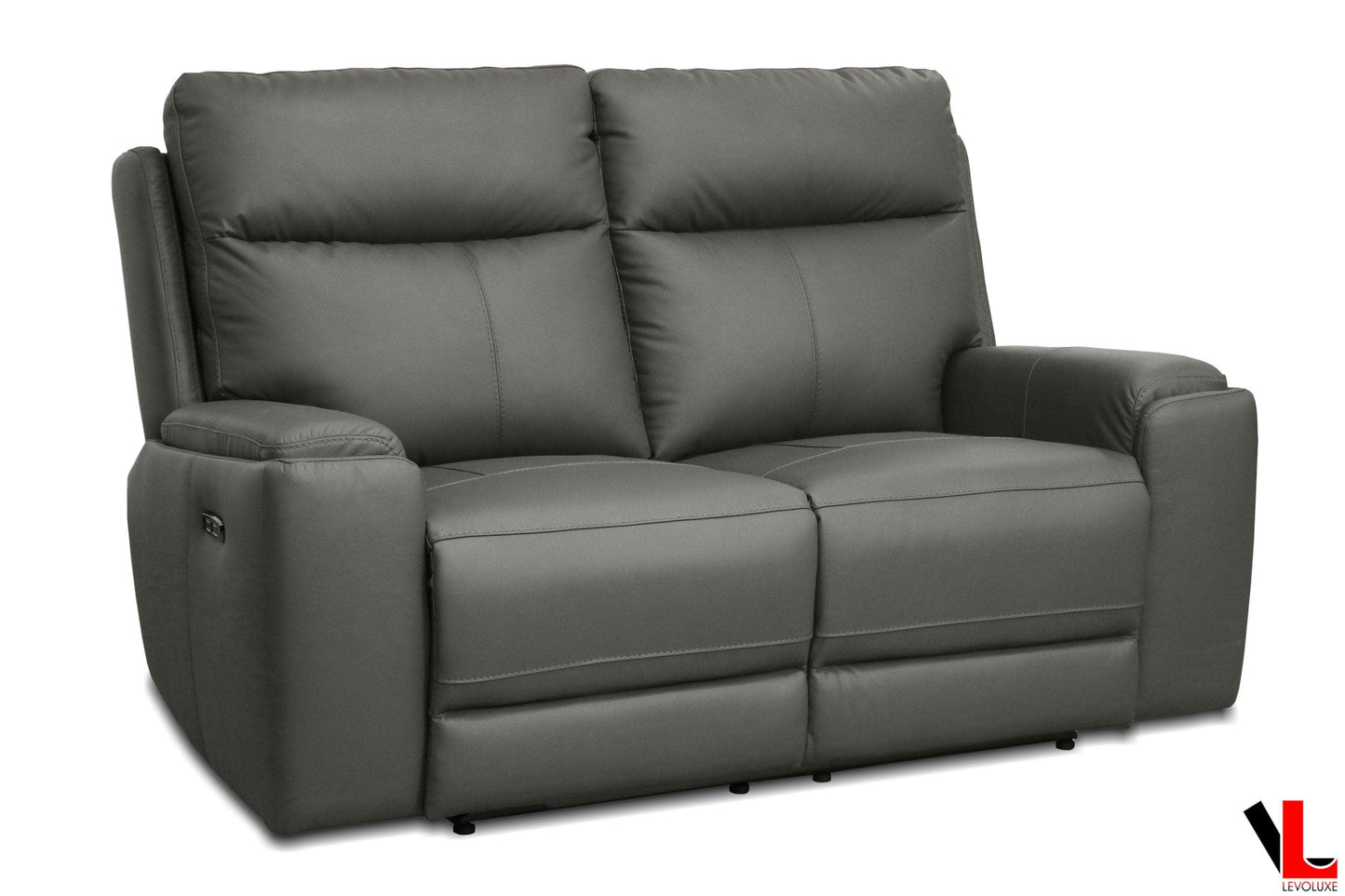 Levoluxe Sofa Set Arlo 3 Piece Power Reclining Sofa, Loveseat, and Chair Set with Power Headrest in Leather Match - Available in 2 Colours