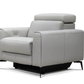 Levoluxe Sofa Set Lennox 3 Piece Power Reclining Sofa, Loveseat, and Chair Set with Adjustable Headrests in Light Grey Leather Match