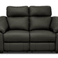 Levoluxe Sofa Set Maverick 2 Piece Power Reclining Sofa and Loveseat Set with Power Headrest in Dark Chocolate Leather Match