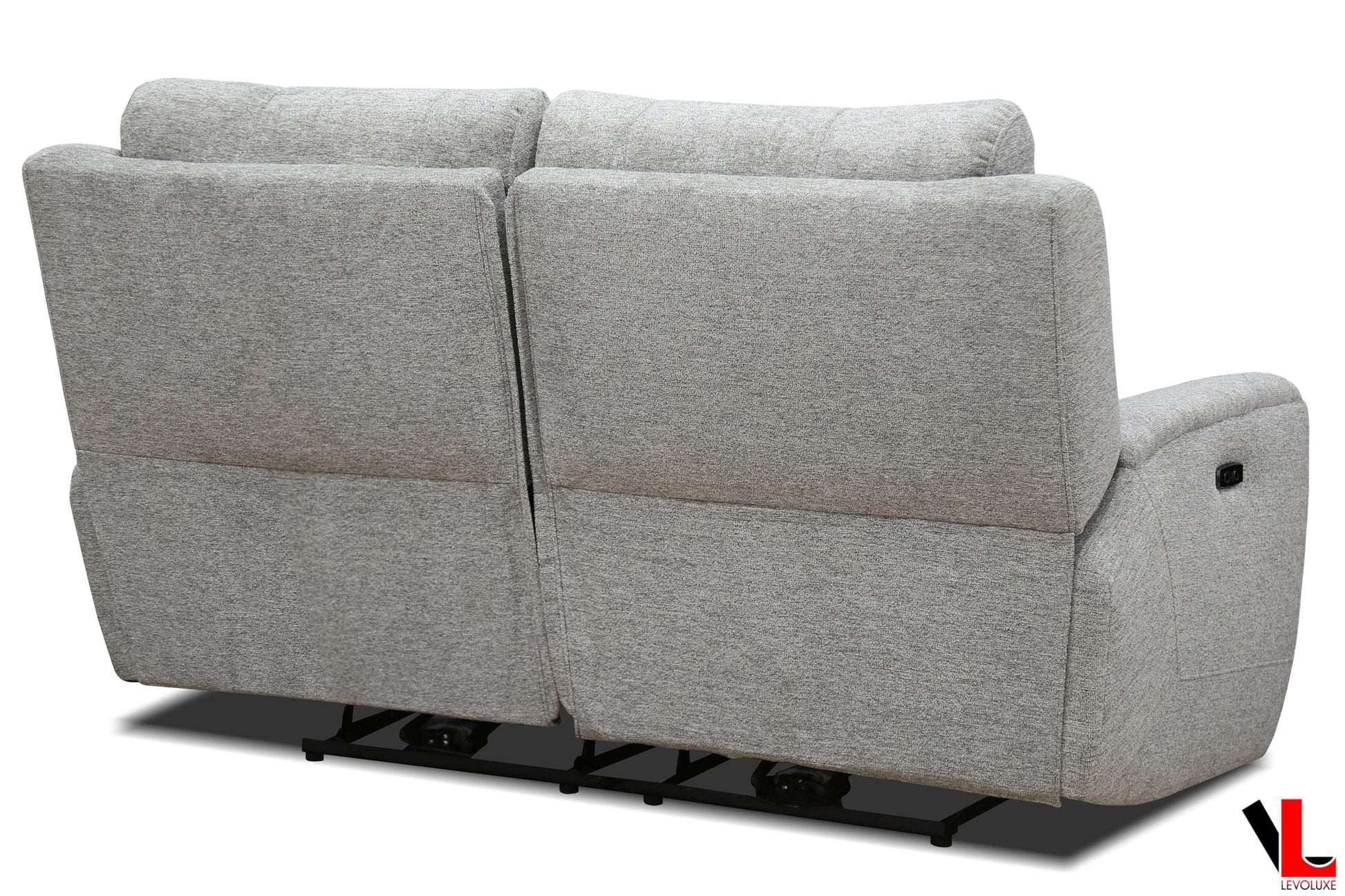 Levoluxe Sofa Set Sentinel 2 Piece Power Reclining Sofa and Loveseat Set with Power Headrest in Tweed Ash Fabric