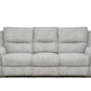 Levoluxe Sofa Set Sentinel 3 Piece Power Reclining Sofa, Loveseat and Chair Set with Power Headrest in Tweed Ash Fabric