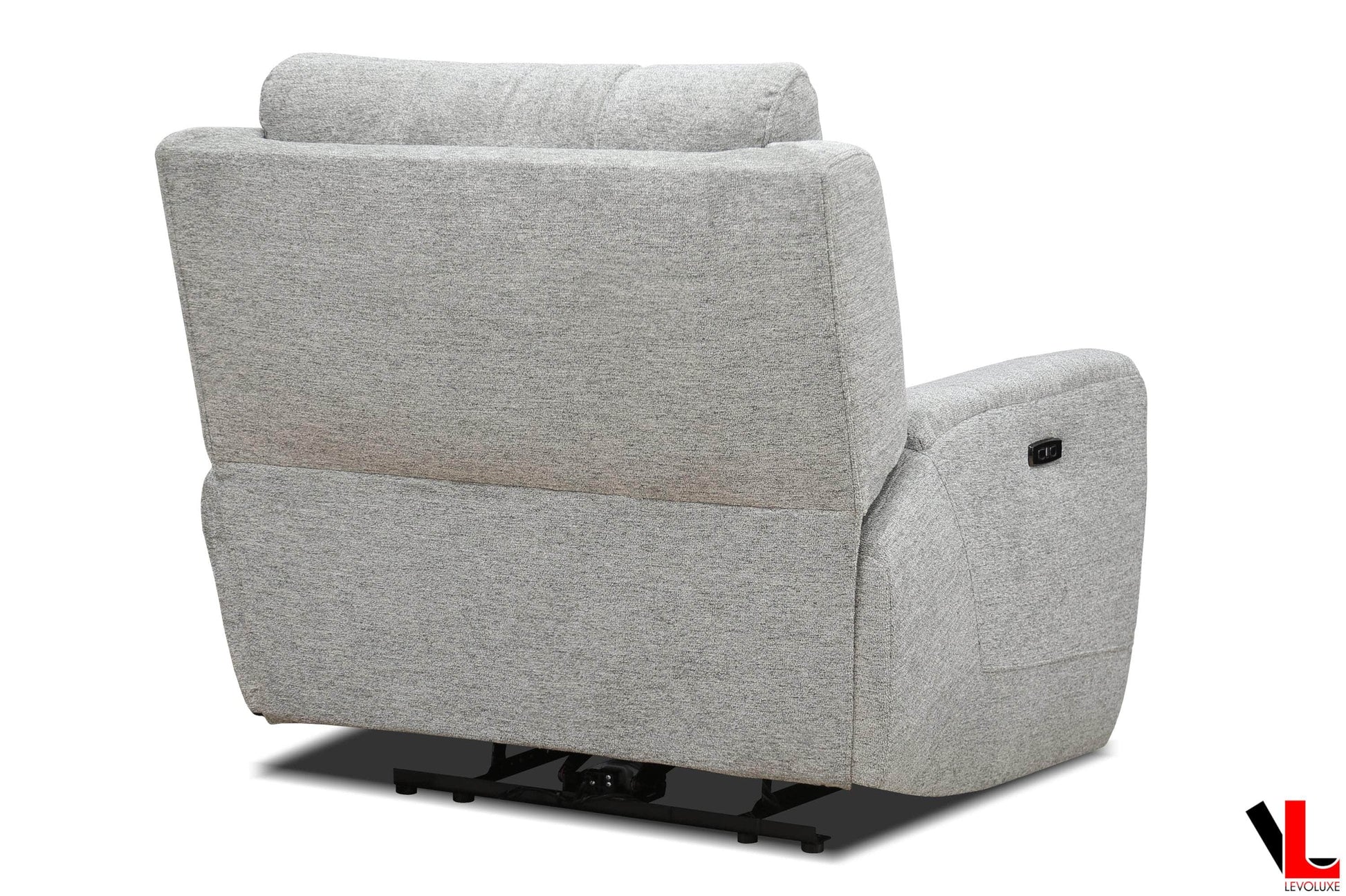 Levoluxe Sofa Set Sentinel 3 Piece Power Reclining Sofa, Loveseat and Chair Set with Power Headrest in Tweed Ash Fabric