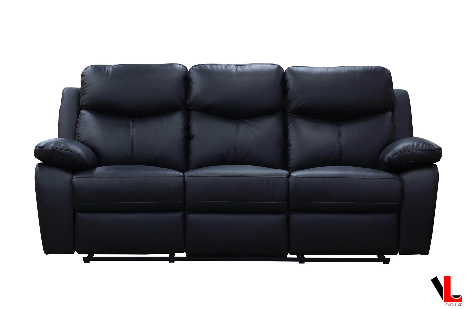 Pending - Levoluxe Aveon 3 Piece Pillow Top Arm Reclining Sofa, Loveseat and Chair Set in Leather Match - Available in 2 Colours