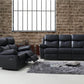 Pending - Levoluxe Black Aveon 2 Piece Pillow Top Arm Reclining Sofa and Loveseat Set in Leather Match - Available in 2 Colours