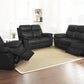 Pending - Levoluxe Black Aveon 3 Piece Pillow Top Arm Reclining Sofa, Loveseat and Chair Set in Leather Match - Available in 2 Colours