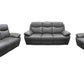 Pending - Levoluxe Grey Aveon 3 Piece Pillow Top Arm Reclining Sofa, Loveseat and Chair Set in Leather Match - Available in 2 Colours