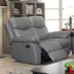 Pending - Levoluxe Grey Aveon 62" Pillow Top Arm Reclining Loveseat in Leather Match - Available in 2 Colours