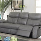 Pending - Levoluxe Grey Aveon 83" Pillow Top Arm Reclining Sofa in Leather Match - Available in 2 Colours
